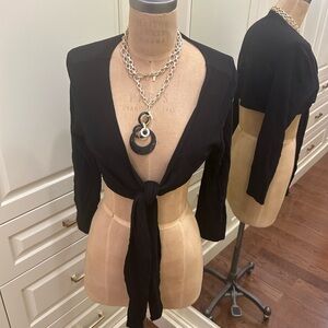 Black Rayonne/Wool shrug